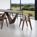 Romont Dining Table FM30003WN-T Mid-Century Modern Elegance in Rich Walnut  by Furniture of America
