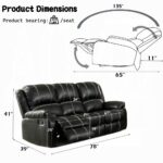 Zuriel Reclining Sofa in Black Leather LV52285 By ACME - Image 2