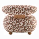 Lynn Accent Chair in Brown Pattern Fabric AC02678 By ACME - Image 2