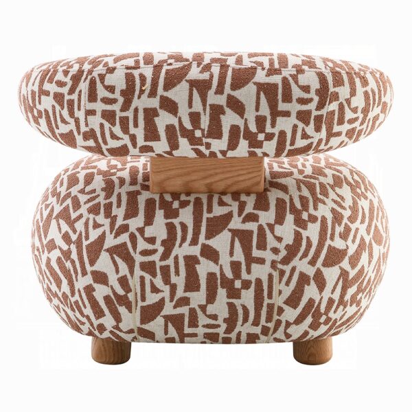 Lynn Accent Chair in Brown Pattern Fabric AC02678 By ACME - Image 2