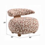 Lynn Accent Chair in Brown Pattern Fabric AC02678 By ACME - Image 3