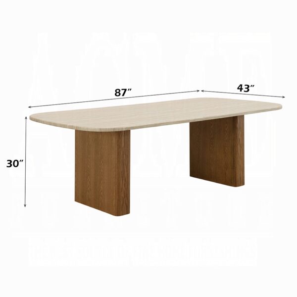 Lidi Dining Table in Brown Natural Finish DN04755 By ACME - Image 4
