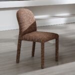 Lidi Side Chair in Brown Chenille DN04756 By ACME