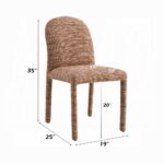 Lidi Side Chair in Brown Chenille DN04756 By ACME - Image 3