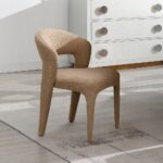 Lidi Side Chair in Light Brown Boucle DN04757 By ACME