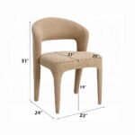 Lidi Side Chair in Light Brown Boucle DN04757 By ACME - Image 3