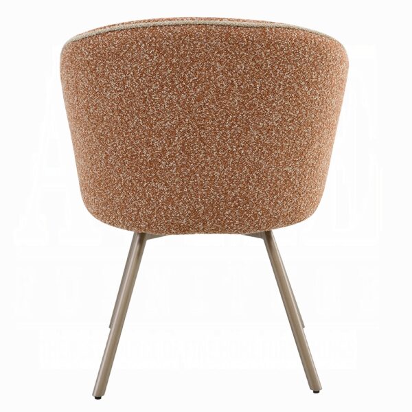 Lidi Side Chair in Rust Orange Boucle DN04758 By ACME - Image 2