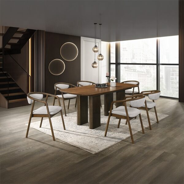 Delina Dining Table in Walnut Finish DN04585 By ACME - Image 4