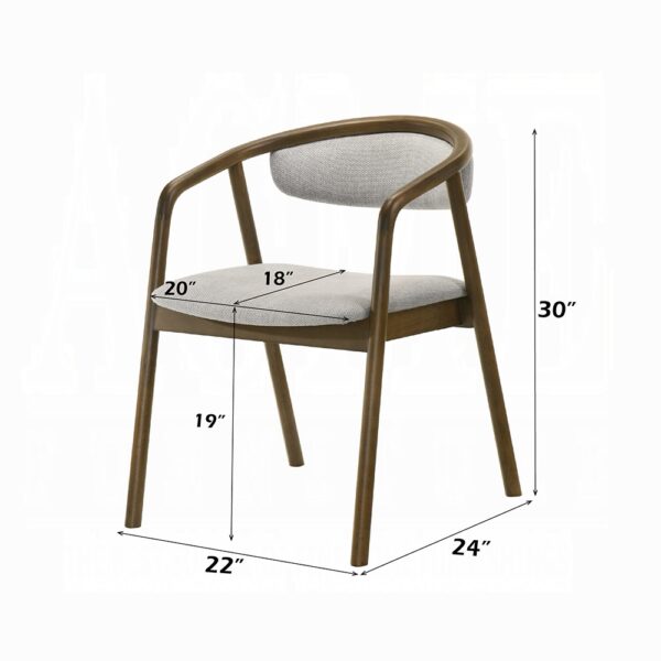 Delina Side Chair in Walnut Finish DN04586 By ACME - Image 4