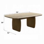 Kasha Dining Table with Natural Marble Top DN04665 By ACME - Image 3