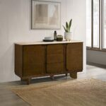 Kasha Server with Natural Marble Top DN04668 By ACME