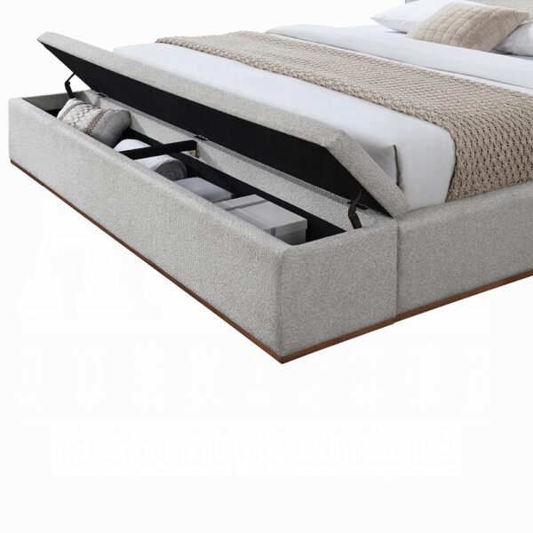 Boxter Storage Bed in Beige Linen Upholstered By ACME - Image 3