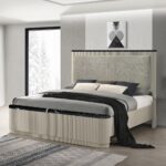 Travonte Gray Upholstered Bed By ACME