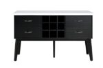 Shildon Dining Storage Server with Black & White Marble by Furniture of America - Image 2