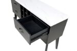 Shildon Dining Storage Server with Black & White Marble by Furniture of America - Image 4