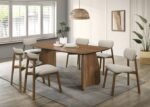 Alnwick Dining Table FM3217WN-T-TABLE Mid-Century Modern Walnut Dining Table By Furniture Of America