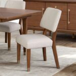 Hepburne Side Chair Set FM34000WN-SC-2PK Mid-Century Modern Walnut By Furniture Of America