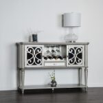 Melodi Parc Server FM3416SV-SV Glam Silver Dining Server By Furniture of America