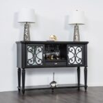 Melodi Parc Server FM3416BK-SV Glam Black Dining Server By Furniture of America