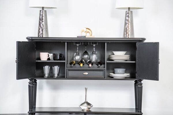Melodi Parc Server FM3416BK-SV Glam Black Dining Server By Furniture of America - Image 2