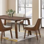 Viken Dining Table FM3213WN-T-TABLE Mid-Century Modern Walnut Dining Table By Furniture of America