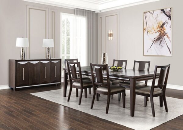 Hinwitz Dining Table  FM3399ES-T Transitional Espresso Dining Table By Furniture of America - Image 4