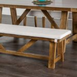 Losone Bench in Rustic Brown & White Upholstered By Furniture of America