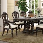 Promenade Traditional Dark Brown Extendable Dining Table by Furniture of America
