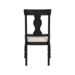 Neue Mills Side Chair Modern Farmhouse in Black and Rustic Oak by Furniture of America - Image 3