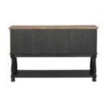 Neue Mills Server Modern Farmhouse Dining Storage in Black and Rustic Oak by Furniture of America - Image 3