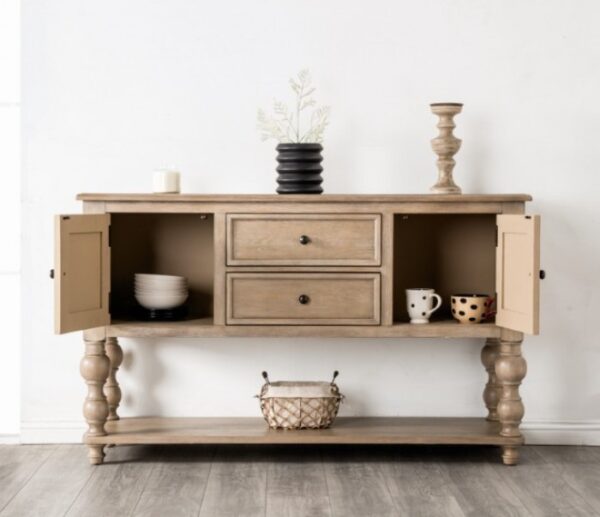 Chesapeake Server Light White-Wash Modern Farmhouse Storage by Furniture of America - Image 5