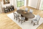 Clements Dining Table FM3411AK-OT-TABLE Modern Farmhouse Oak Extendable by Furniture of America - Image 8