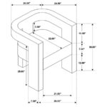 Petra Bouclé Accent Side Chair by Coaster Furniture - Image 5