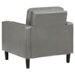 Ruth Gray Faux Leather Track-Arm Accent Chair by Coaster Furniture - Image 2