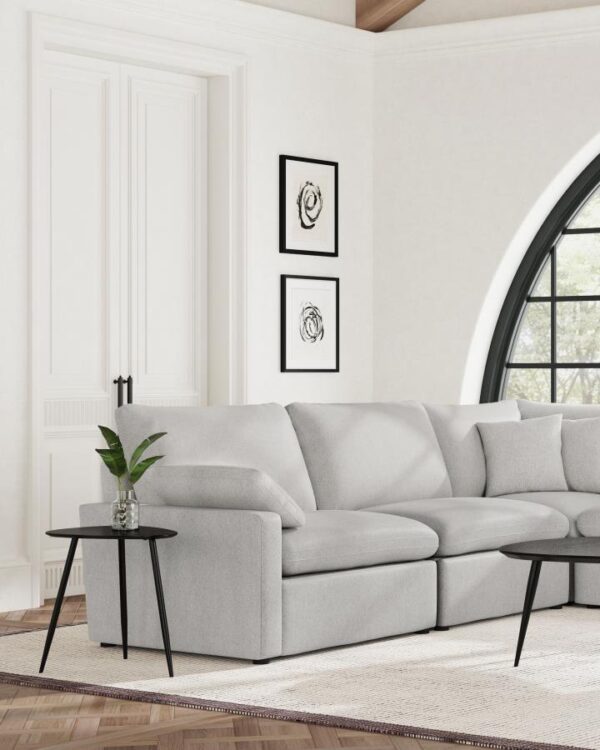 Collins Modular Armless Chair Gray by Coaster Furniture - Image 2