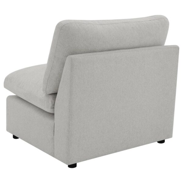 Collins Modular Armless Chair Gray by Coaster Furniture - Image 3