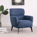 Andrea Blue Fabric Accent Chair by Coaster Furniture