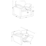 Collins Gray Fabric Power Recliner Chair by Coaster Furniture - Image 5