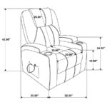 Armstrong Power Lift Massage Recliner by Coaster Furniture - Image 7