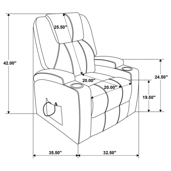Armstrong Power Lift Massage Recliner by Coaster Furniture - Image 7