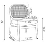 Rayo Rattan Cane Back Accent Chair by Coaster Furniture - Image 4