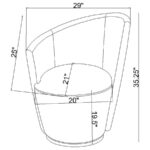 Nueva Blush Velvet Swivel Accent Chair by Coaster Furniture - Image 4