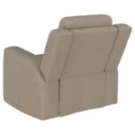 Brentwood Upholstered Recliner Chair Taupe by Coaster Furniture - Image 2