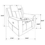 Brentwood Upholstered Recliner Chair Taupe by Coaster Furniture - Image 4