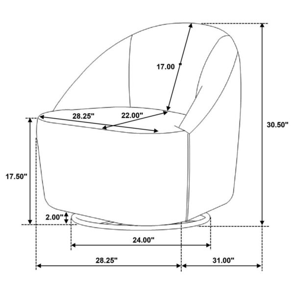 Leon Swivel Accent Chair by Coaster Furniture - Image 5