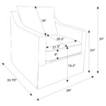 Winter Accent Swivel Chair Beige by Coaster Furniture - Image 5