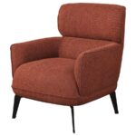 Andrea Upholstered Crecent Arm Accent Chair by Coaster Furniture - Image 3
