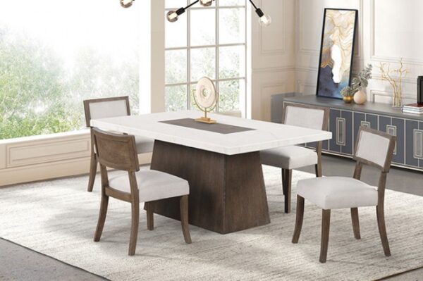 Essen Contemporary Espresso Round Dining Table FM3332DB-SC-2PK by Furniture of America - Image 2