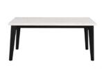 Contemporary  FM3330BK-T Black & White Dining Table – 70" Marble Top by Furniture of America - Image 5