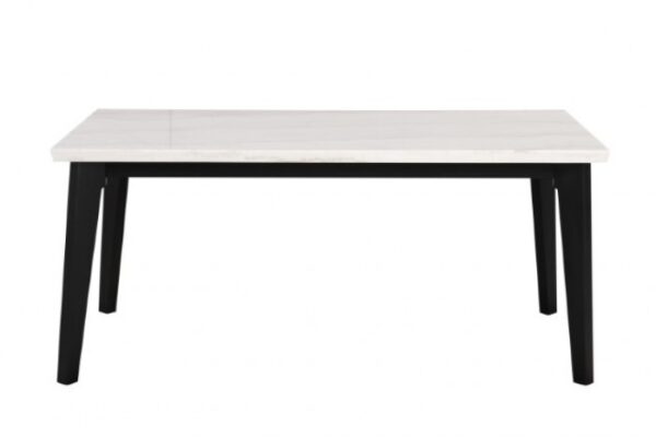 Contemporary  FM3330BK-T Black & White Dining Table – 70" Marble Top by Furniture of America - Image 5